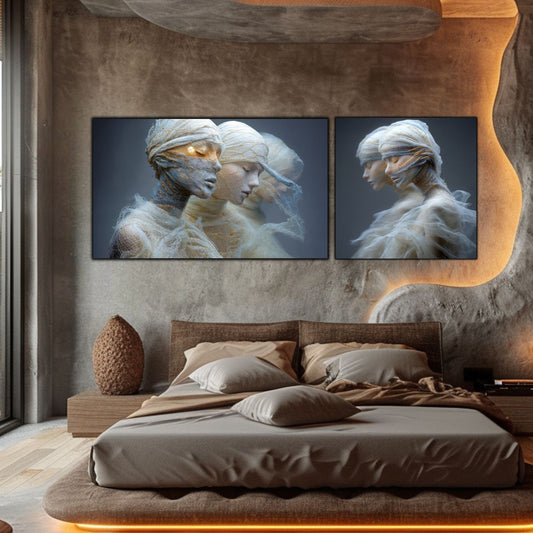 Set 2 Tablouri Decorative Premium - „Fractured Dream” - No14