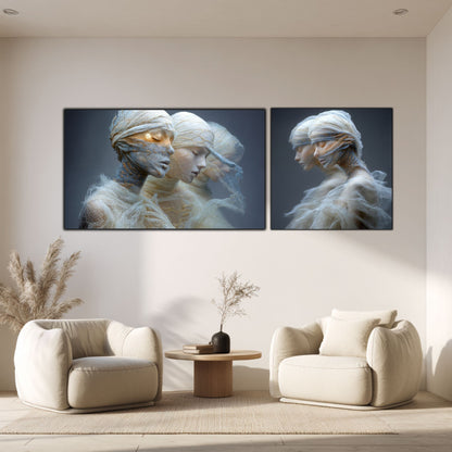 Set 2 Tablouri Decorative Premium - „Fractured Dream” - No14