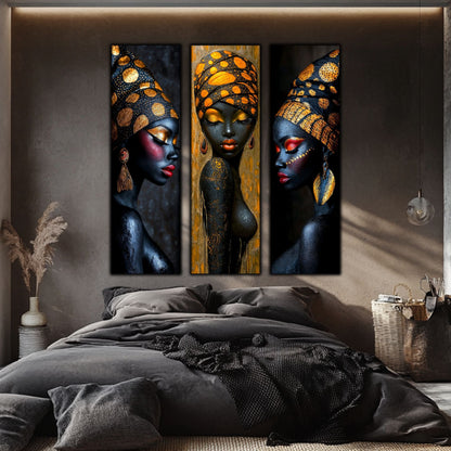 Set Modern de 3 Tablouri pe Sticla Securizata - Decor Elegant pt Living