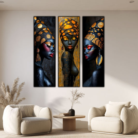 Set Modern de 3 Tablouri pe Sticla Securizata - Decor Elegant pt Living