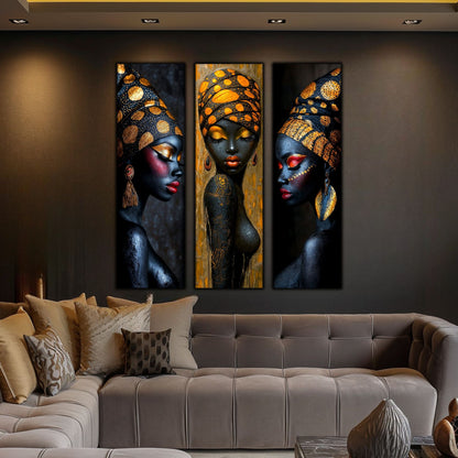 Set Modern de 3 Tablouri pe Sticla Securizata - Decor Elegant pt Living