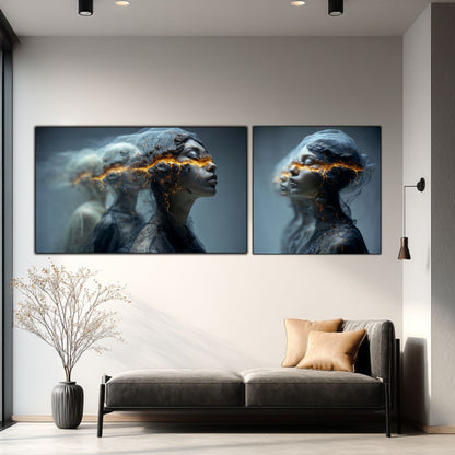Set 2 Tablouri Decorative Premium - „Fractured Dream” - No15