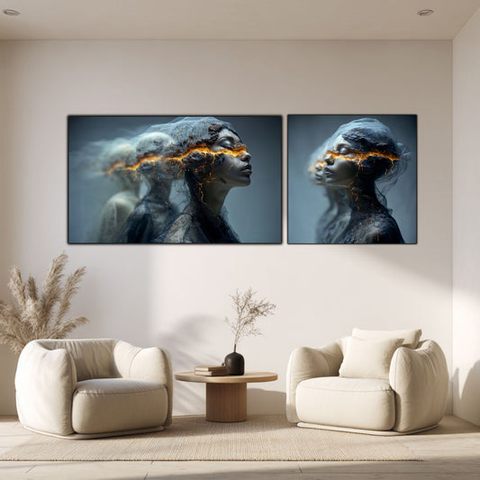 Set 2 Tablouri Decorative Premium - „Fractured Dream” - No15