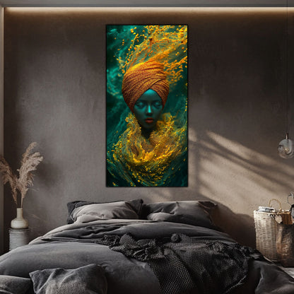 Tablou de artă digitală din sticlă, element central de decor pentru un perete dedicat regăsirii interioare.