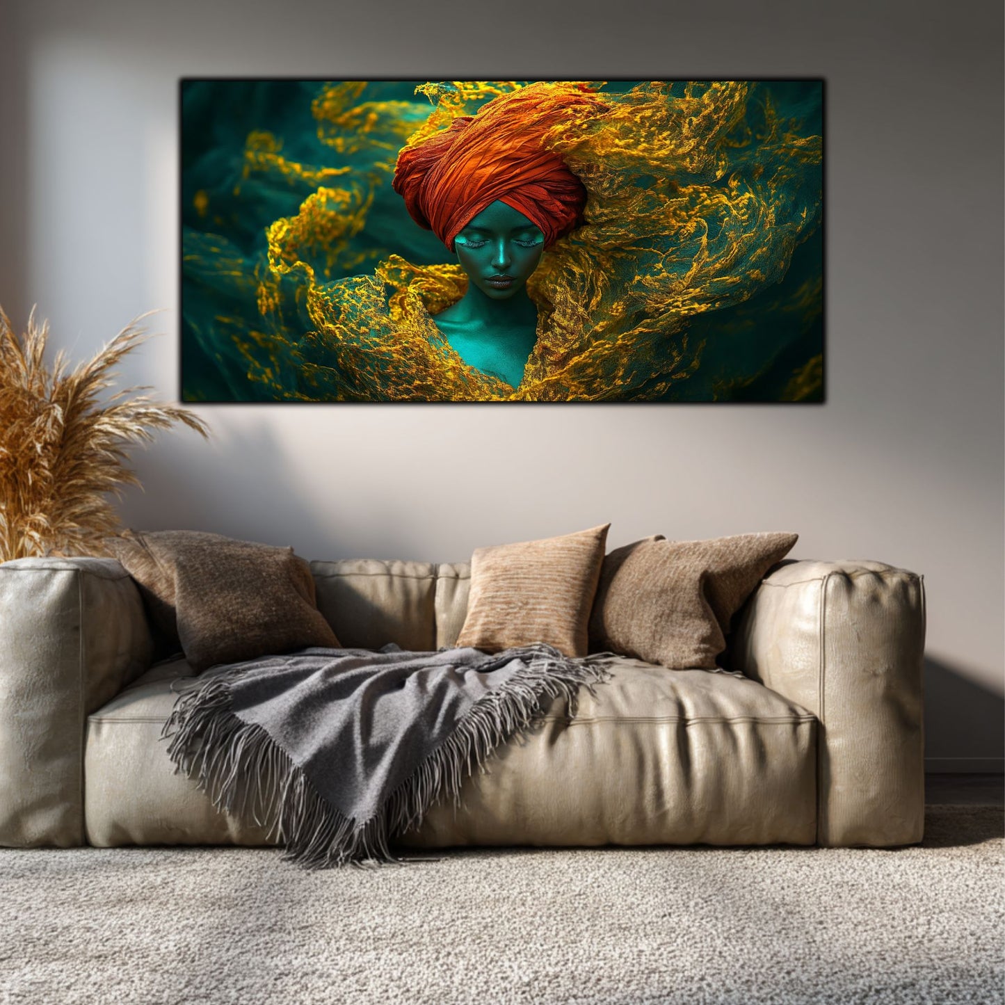 Tablou abstract pentru birou, inspirând forță interioară și claritate, artă digitală pe sticlă premium.