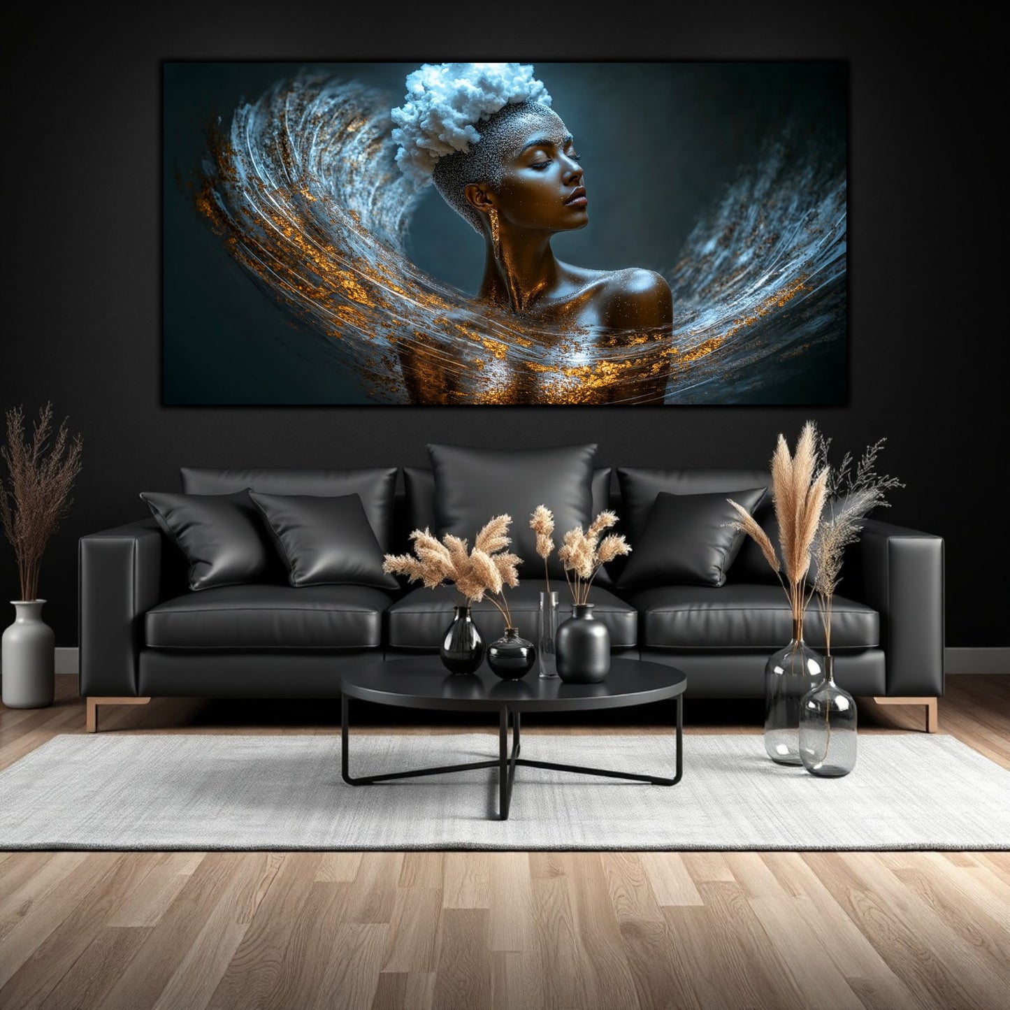 Tablou Decorativ Modern „Șoapta Stelară" – Sticlă Securizată