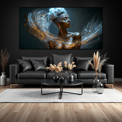 Tablou Decorativ Modern „Șoapta Stelară" – Sticlă Securizată