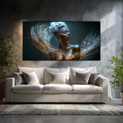 Tablou Decorativ Modern „Șoapta Stelară" – Sticlă Securizată