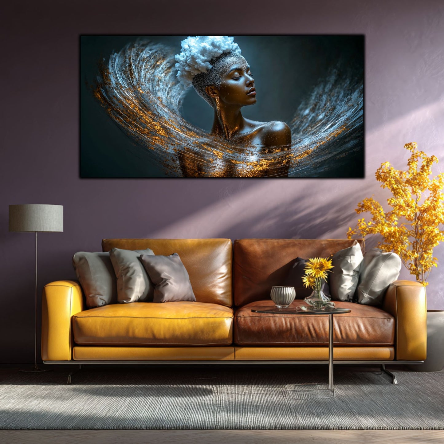 Tablou Decorativ Modern „Șoapta Stelară" – Sticlă Securizată