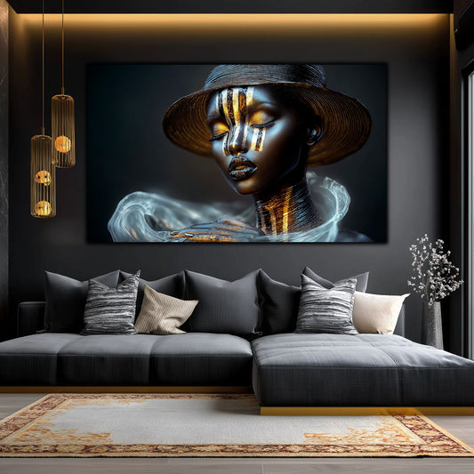 Tablou Living de Lux „Alchimia Tăcerii" – Sticlă Securizată