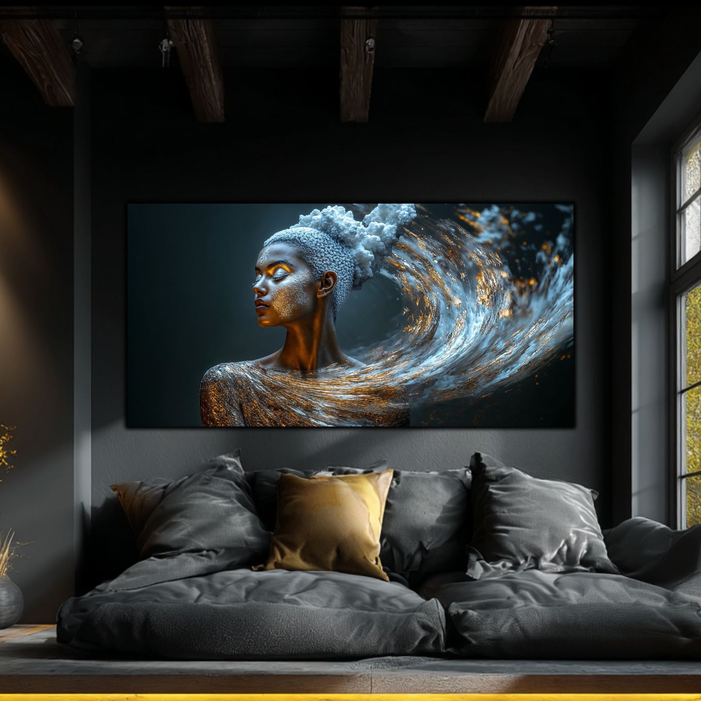 Tablou Decorativ Modern „Vis Cosmic" – Sticlă Securizată