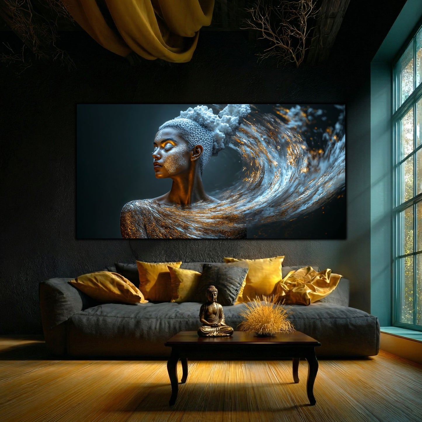 Tablou Decorativ Modern „Vis Cosmic" – Sticlă Securizată