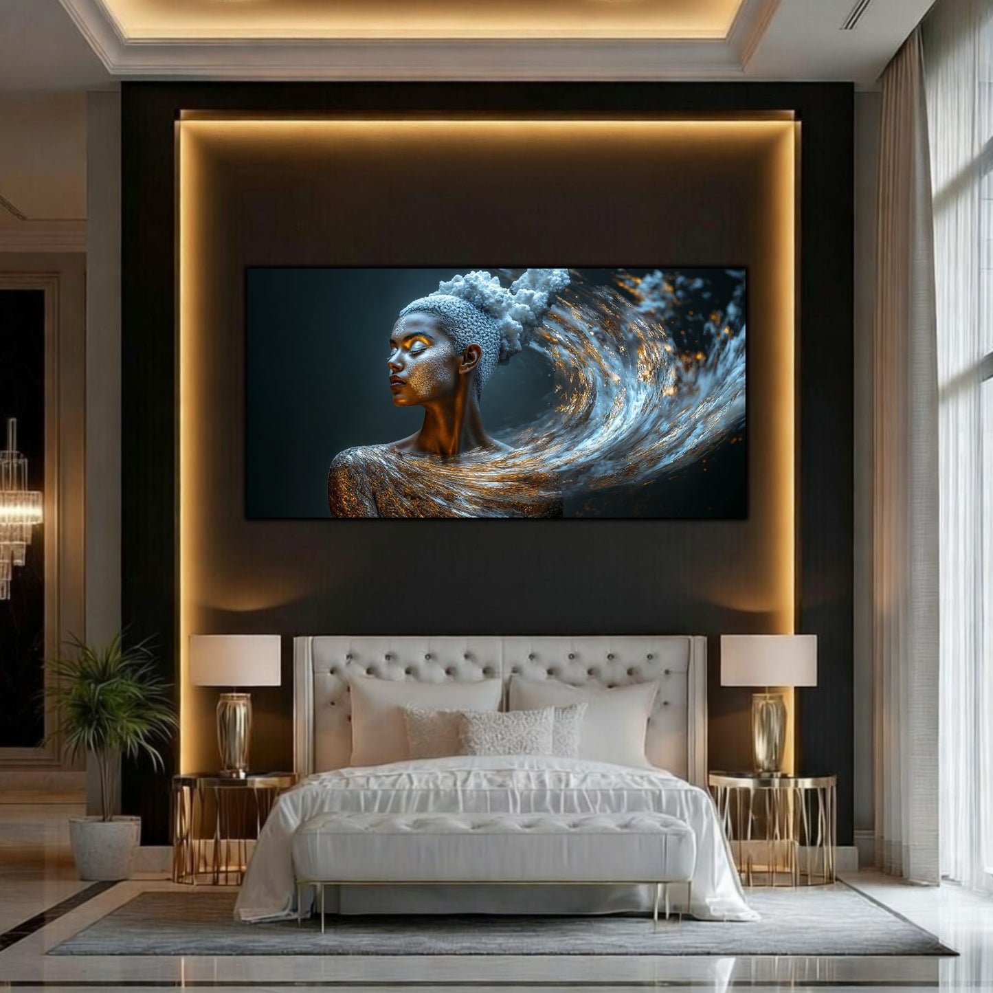 Tablou Decorativ Modern „Vis Cosmic" – Sticlă Securizată