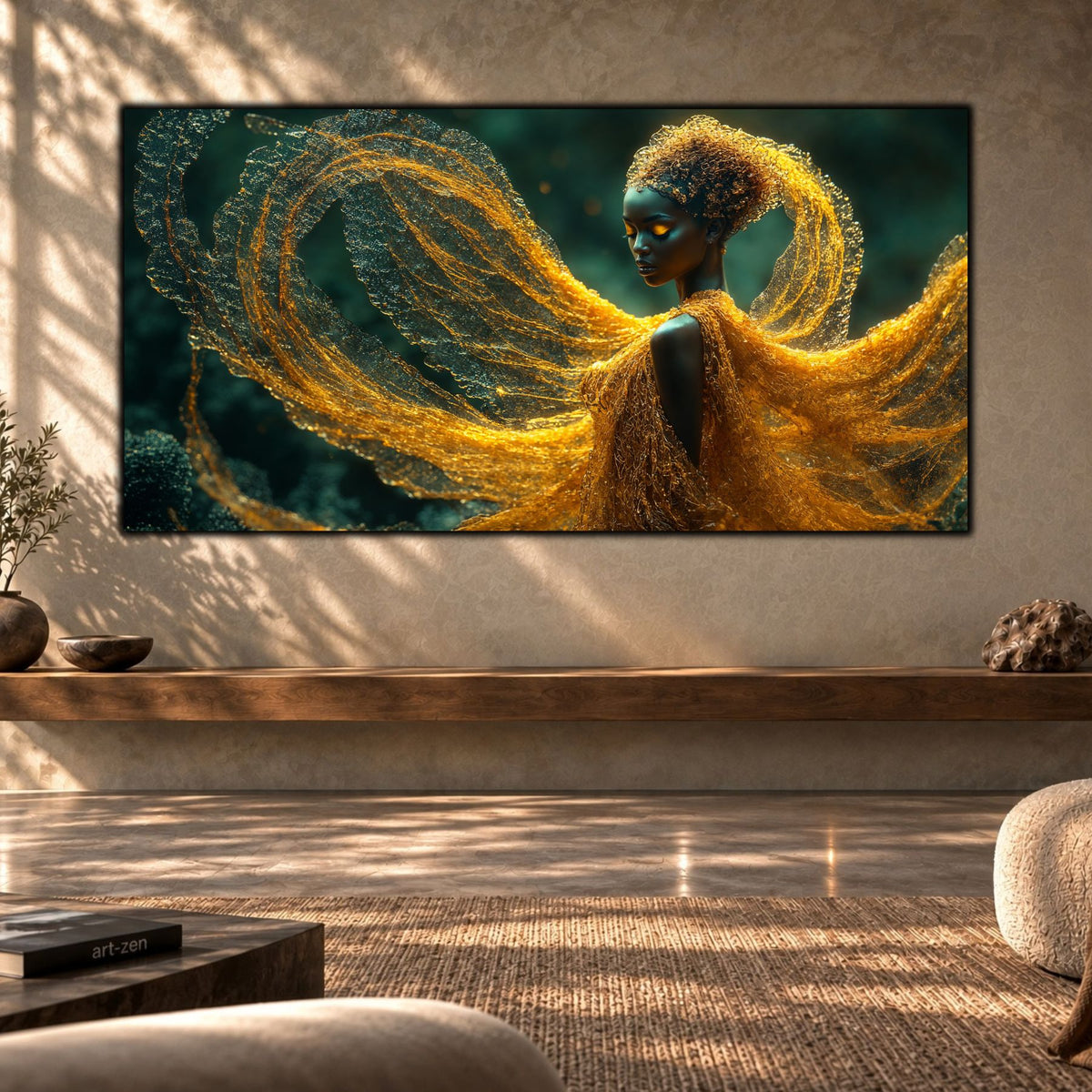 Tablou Modern Living - Dansul Firelor de Aur