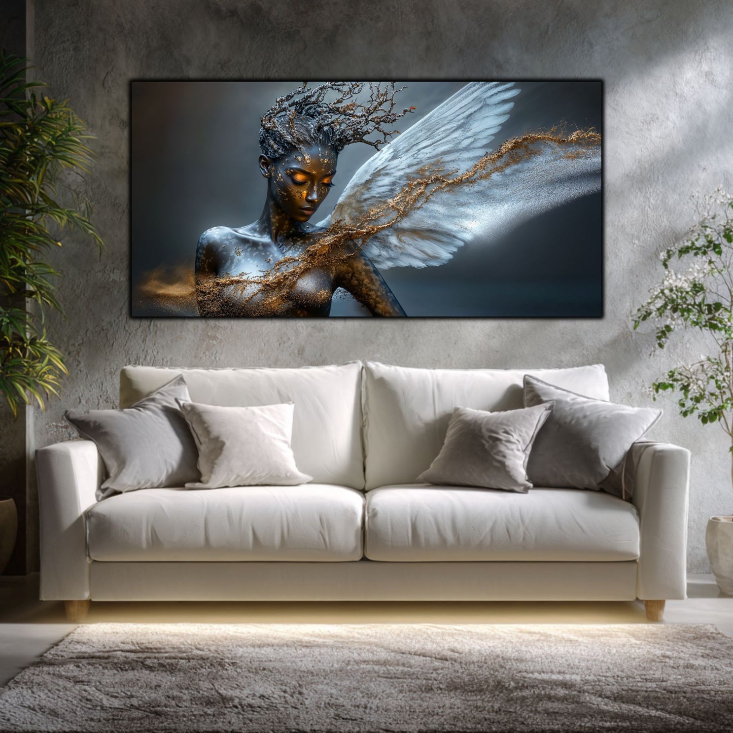 Tablou Sufragerie „Scufundare Eterică” – Artă Minimalistă pe Sticlă