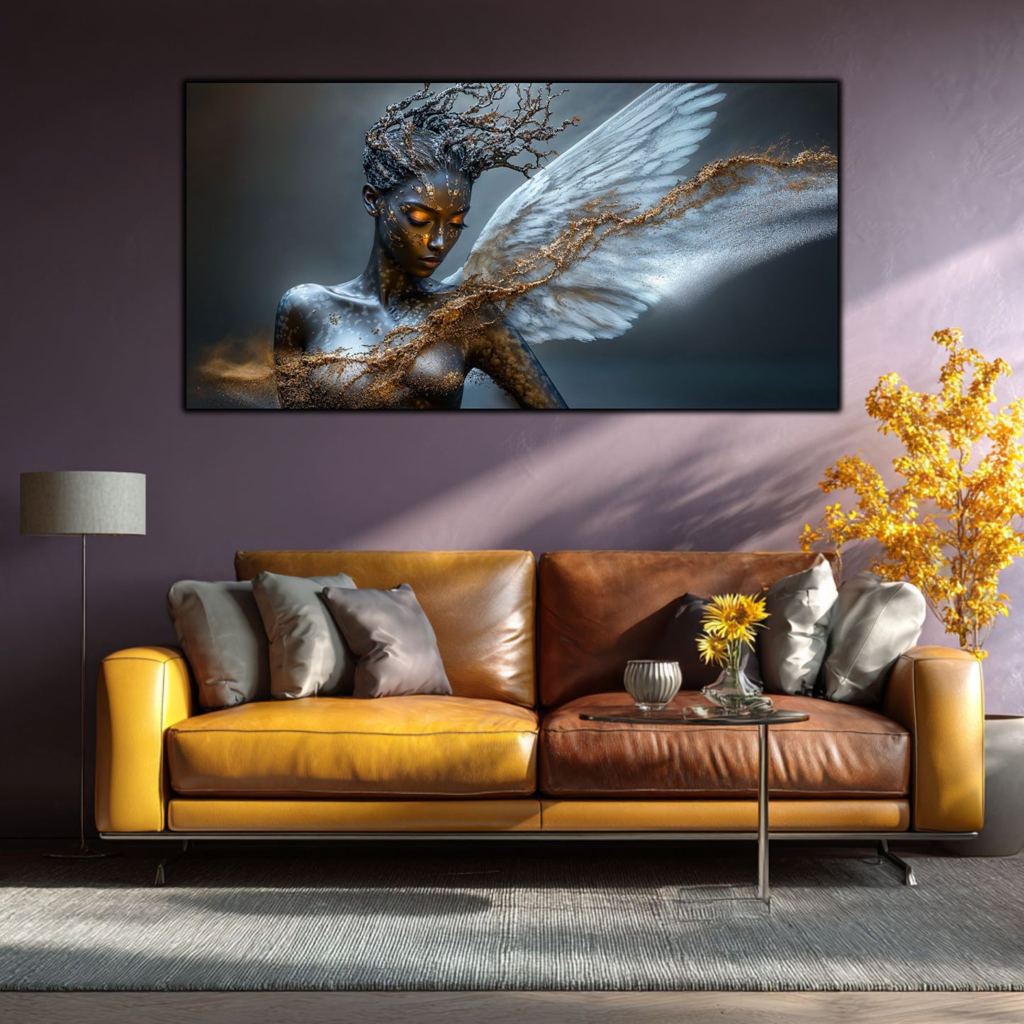 Tablou Sufragerie „Scufundare Eterică” – Artă Minimalistă pe Sticlă