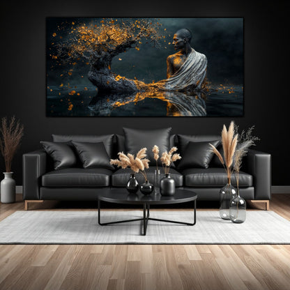 "Tăcerea Adâncului", este un tablou pe sticlă securizată de 4mm perfect pentru un liing uxos.