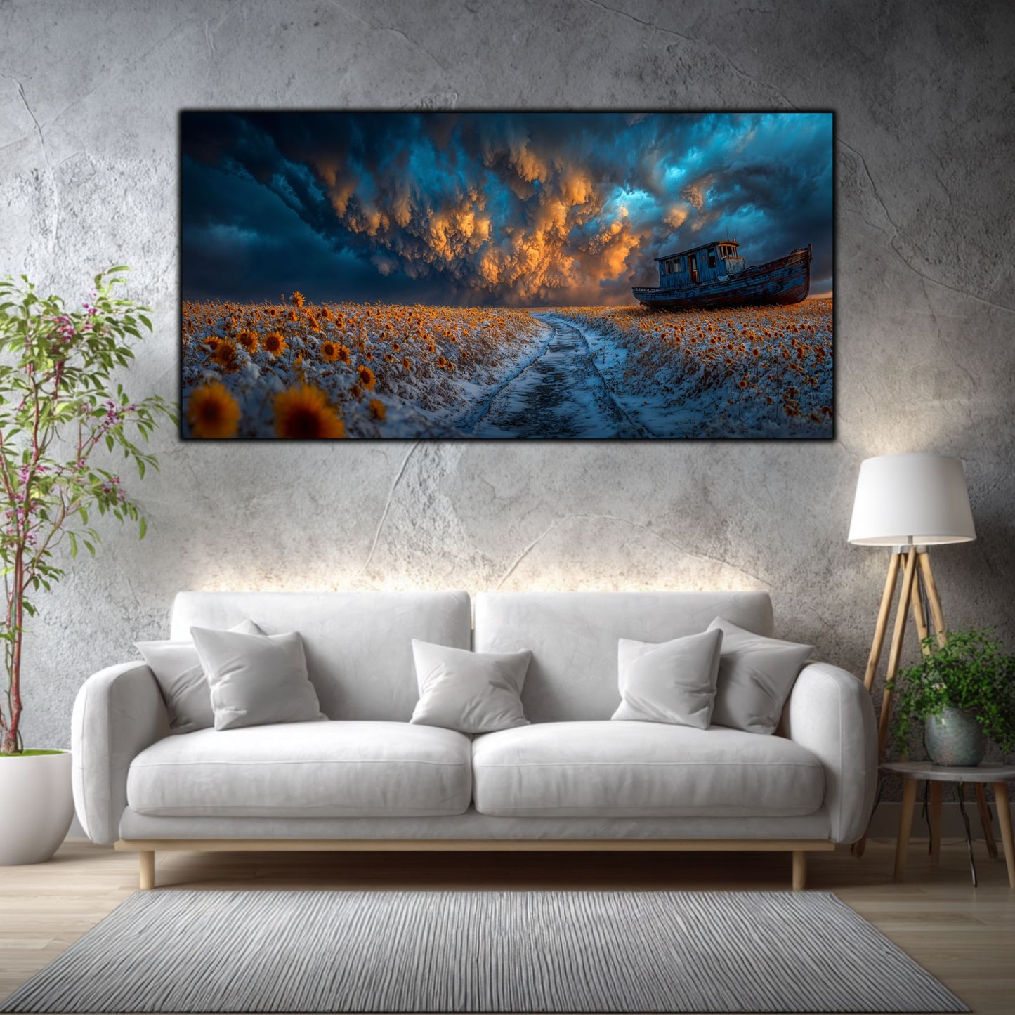 Tablou Sticla Securizata Poteca Destinului: Corabia si Drumul spre Orizont | Editie Unicat