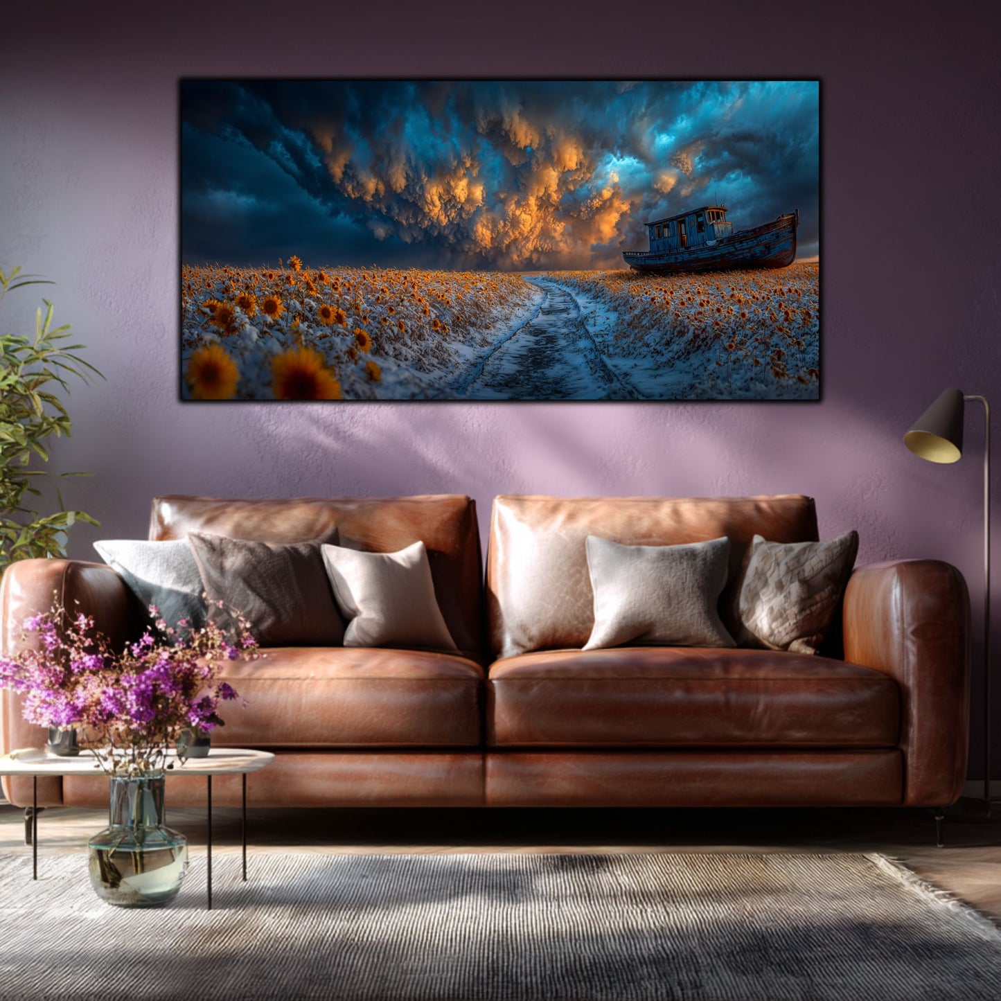 Tablou Sticla Securizata Poteca Destinului: Corabia si Drumul spre Orizont | Editie Unicat