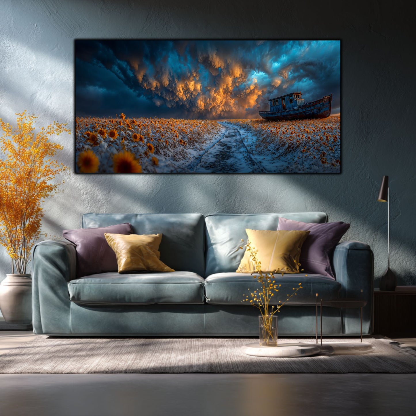 Tablou Sticla Securizata Poteca Destinului: Corabia si Drumul spre Orizont | Editie Unicat