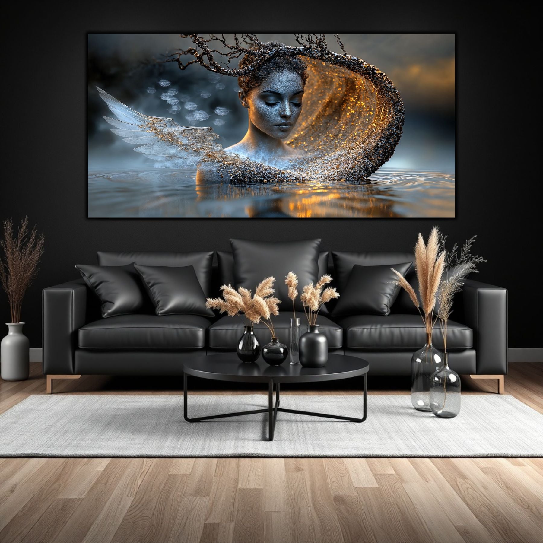 Printat pe sticla ultra clara cu tehnologie de top, acest tablou cu portret meditativ creaza un spatiu al rafinamentiului. Pune-l deasupra canapelei din living si admira-l in toata frumusetea lui.