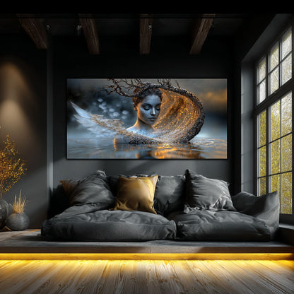 Tablou Sufragerie „Scufundare Eterică” – Artă Modernă cu Temă Cosmică