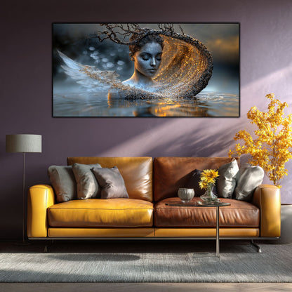 Tablou Sufragerie „Scufundare Eterică” – Artă Modernă cu Temă Cosmică