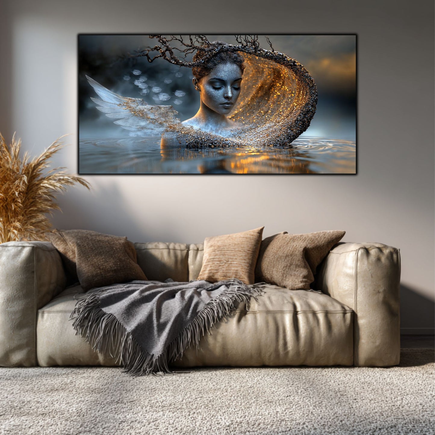 Tablou Sufragerie „Scufundare Eterică” – Artă Modernă cu Temă Cosmică