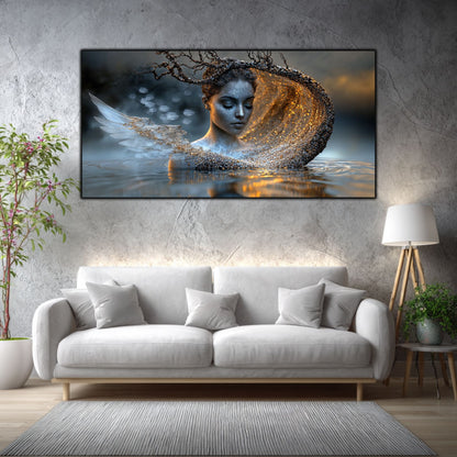 Tablou Sufragerie „Scufundare Eterică” – Artă Modernă cu Temă Cosmică