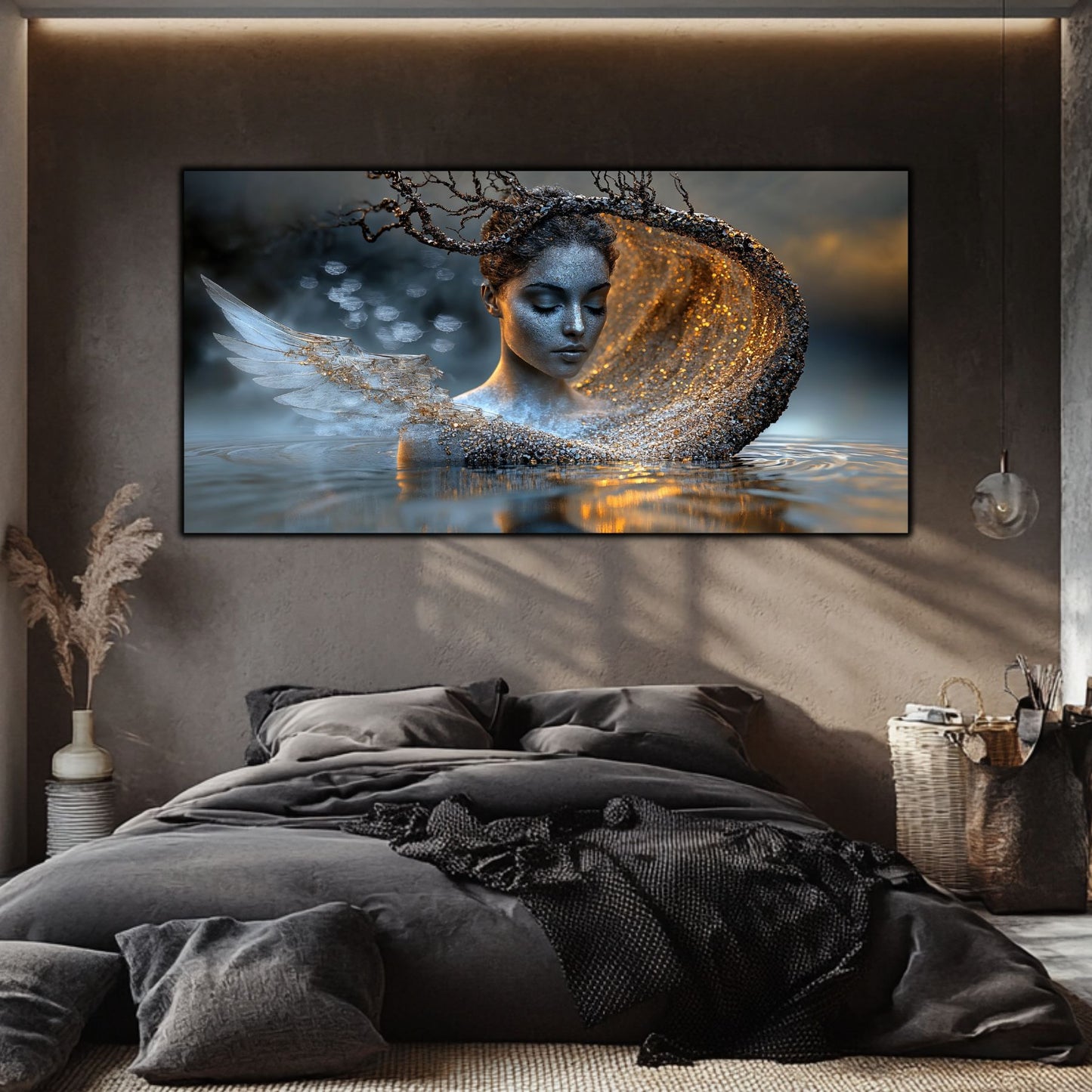 Tablou Sufragerie „Scufundare Eterică” – Artă Modernă cu Temă Cosmică