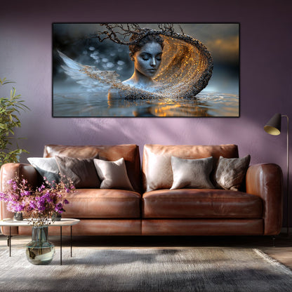 Tablou Sufragerie „Scufundare Eterică” – Artă Modernă cu Temă Cosmică