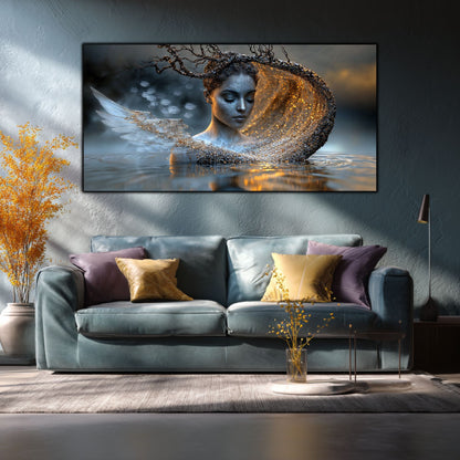 Tablou Sufragerie „Scufundare Eterică” – Artă Modernă cu Temă Cosmică