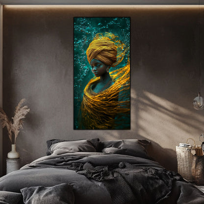 Tablou Sticla Refugiul Abisal: Portretul Linistii Divine sub Ape | Editie Unicat