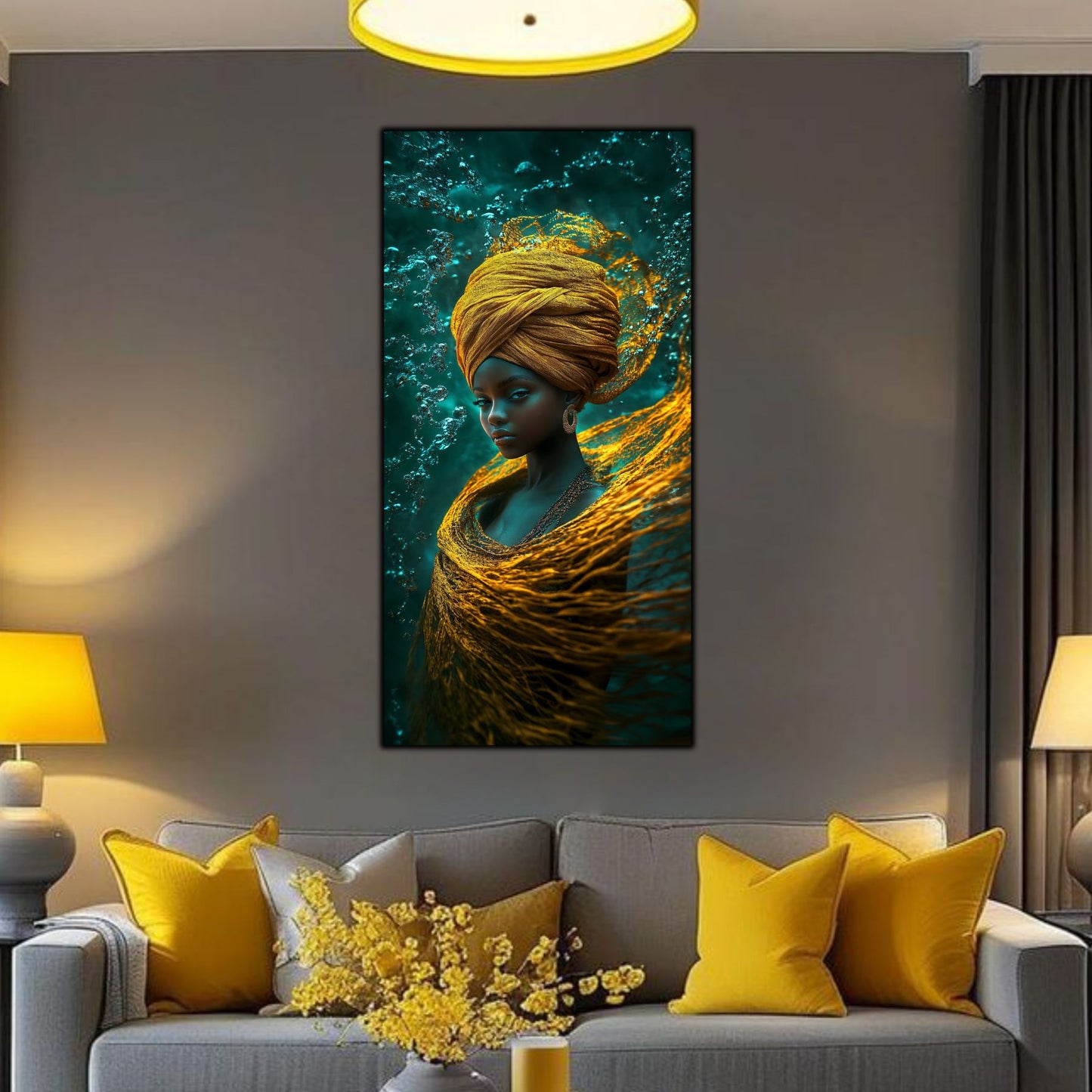 Tablou Sticla Refugiul Abisal: Portretul Linistii Divine sub Ape | Editie Unicat