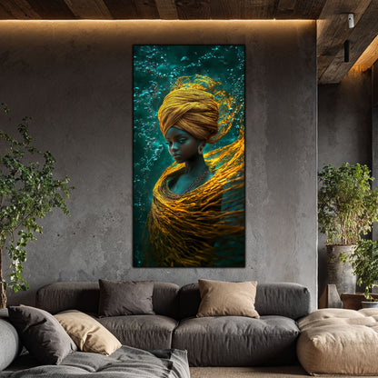 Tablou Sticla Refugiul Abisal: Portretul Linistii Divine sub Ape | Editie Unicat