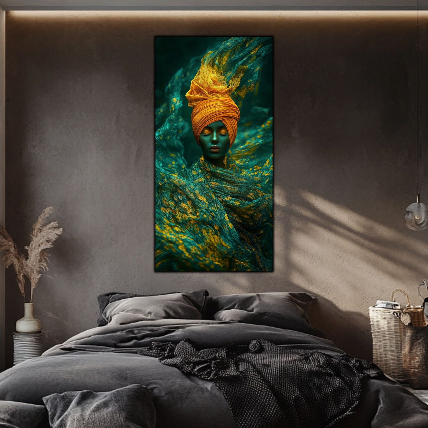 Tablou pe Sticlă Securizată "Aura Abisului – Visul de Aur"