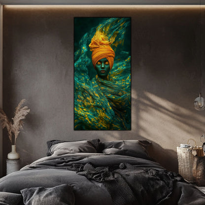 Tablou pe Sticlă Securizată "Aura Abisului – Visul de Aur"