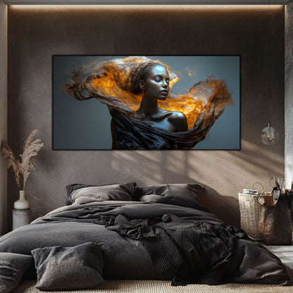 Tablou Decorativ Modern „Lumina Topită" – Sticlă Securizată