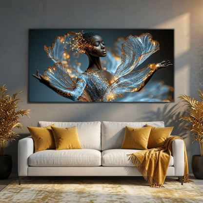 Tablou decorativ Celestial Veil pentru sufragerie și dormitor, imprimat UV pe sticlă securizată ultra-clară cu detalii de înaltă definiție.