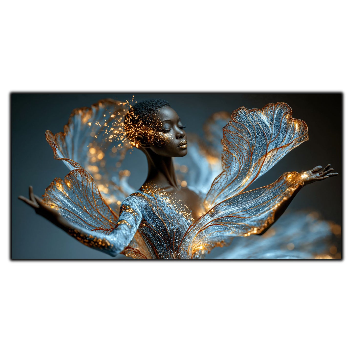 Celestial Veil din colecția Becoming Light – tablou decorativ pe sticlă securizată ultra-clară inspirat de lumina cosmică și armonia universului.