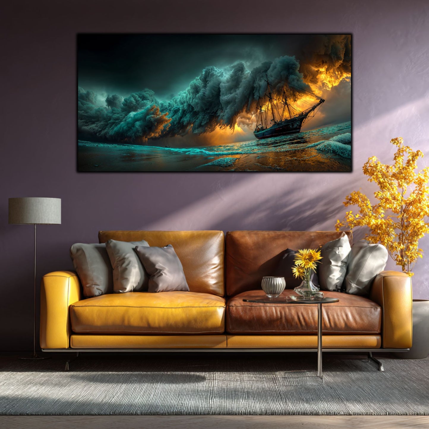 Tablou pe Sticlă Securizată "Îmbrățișarea Haosului"