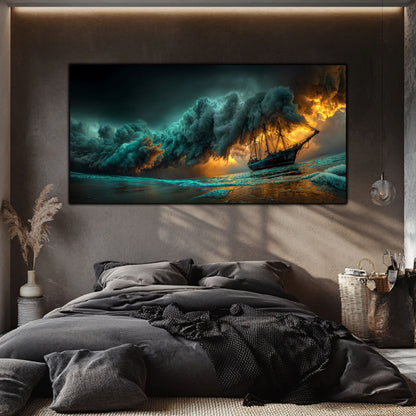 Tablou pe Sticlă Securizată "Îmbrățișarea Haosului"