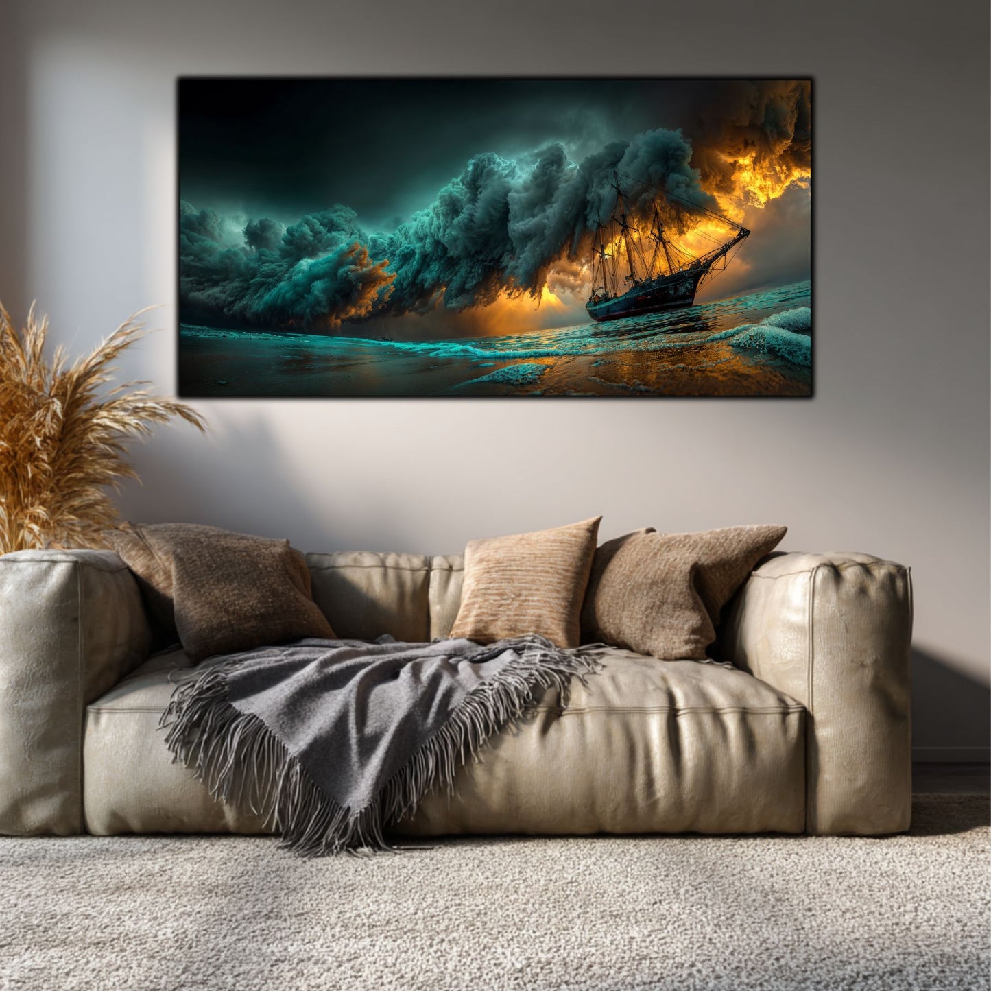 Tablou pe Sticlă Securizată "Îmbrățișarea Haosului"