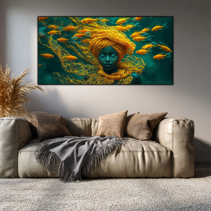 Tablou pe Sticlă Securizată "Ecoul Tăcerii Aurii"