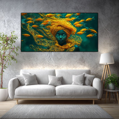 Tablou pe Sticlă Securizată "Ecoul Tăcerii Aurii"