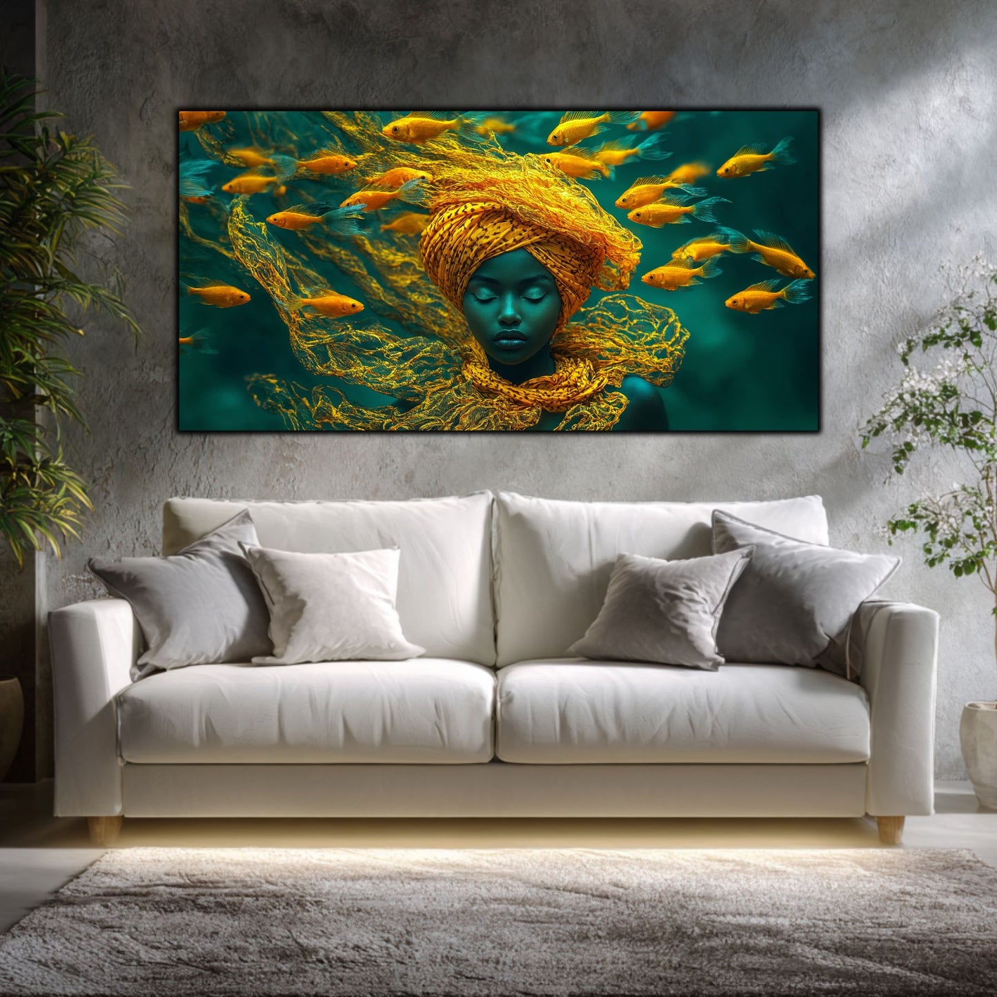 Tablou pe Sticlă Securizată "Ecoul Tăcerii Aurii"