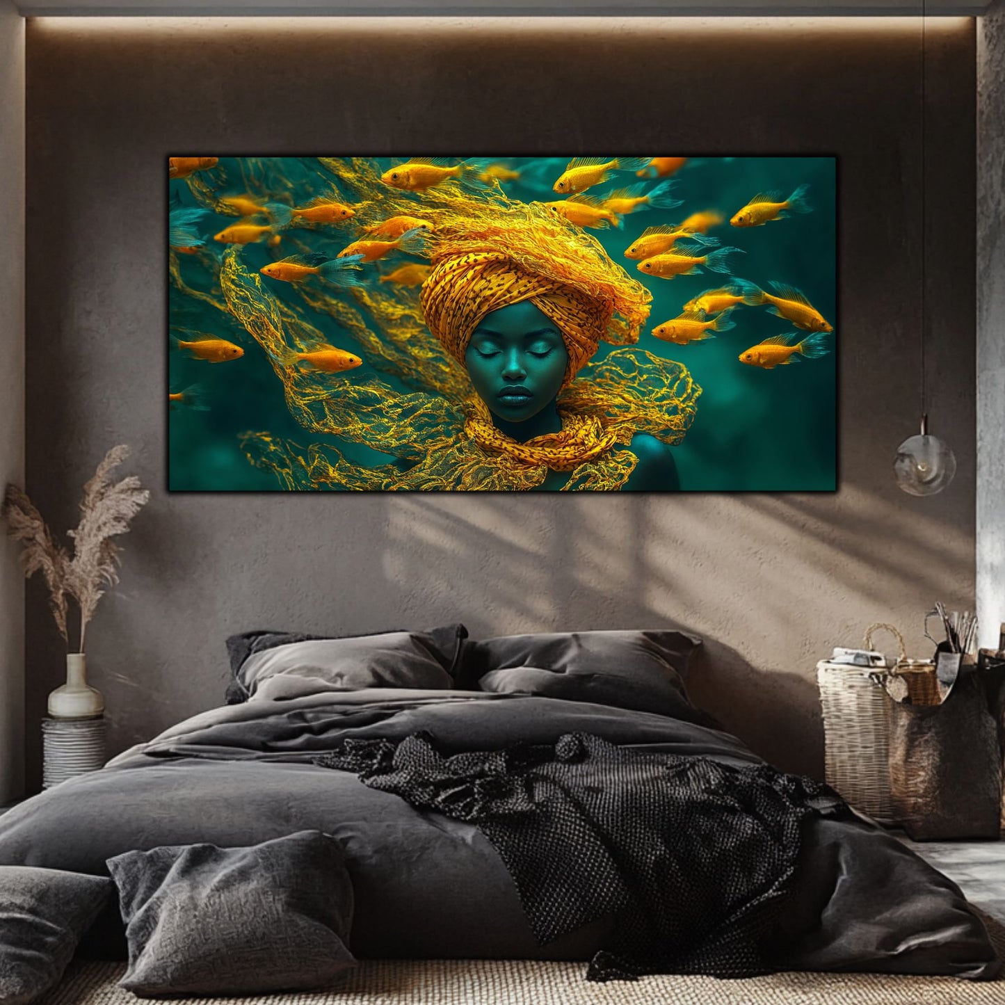 Tablou pe Sticlă Securizată "Ecoul Tăcerii Aurii"