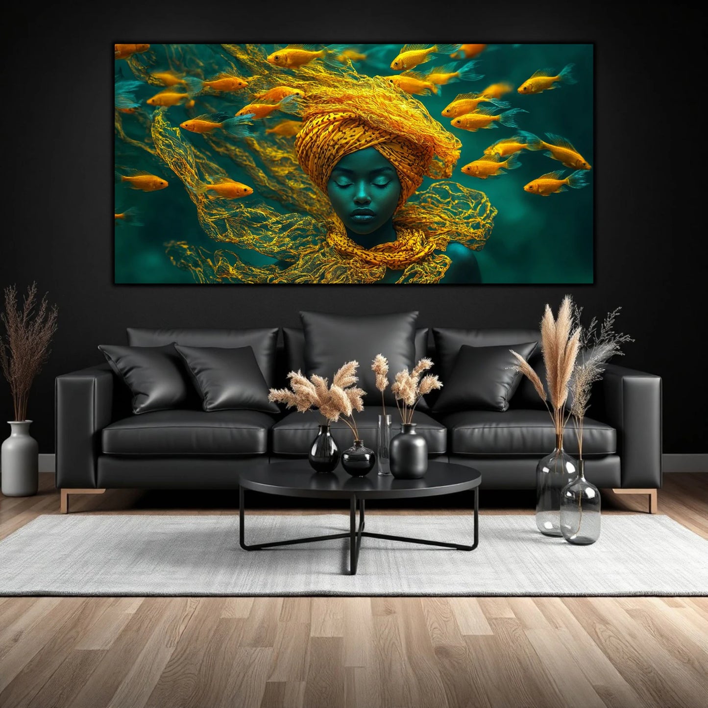 Tablou pe Sticlă Securizată "Ecoul Tăcerii Aurii"