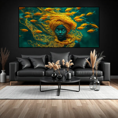 Tablou pe Sticlă Securizată "Ecoul Tăcerii Aurii"