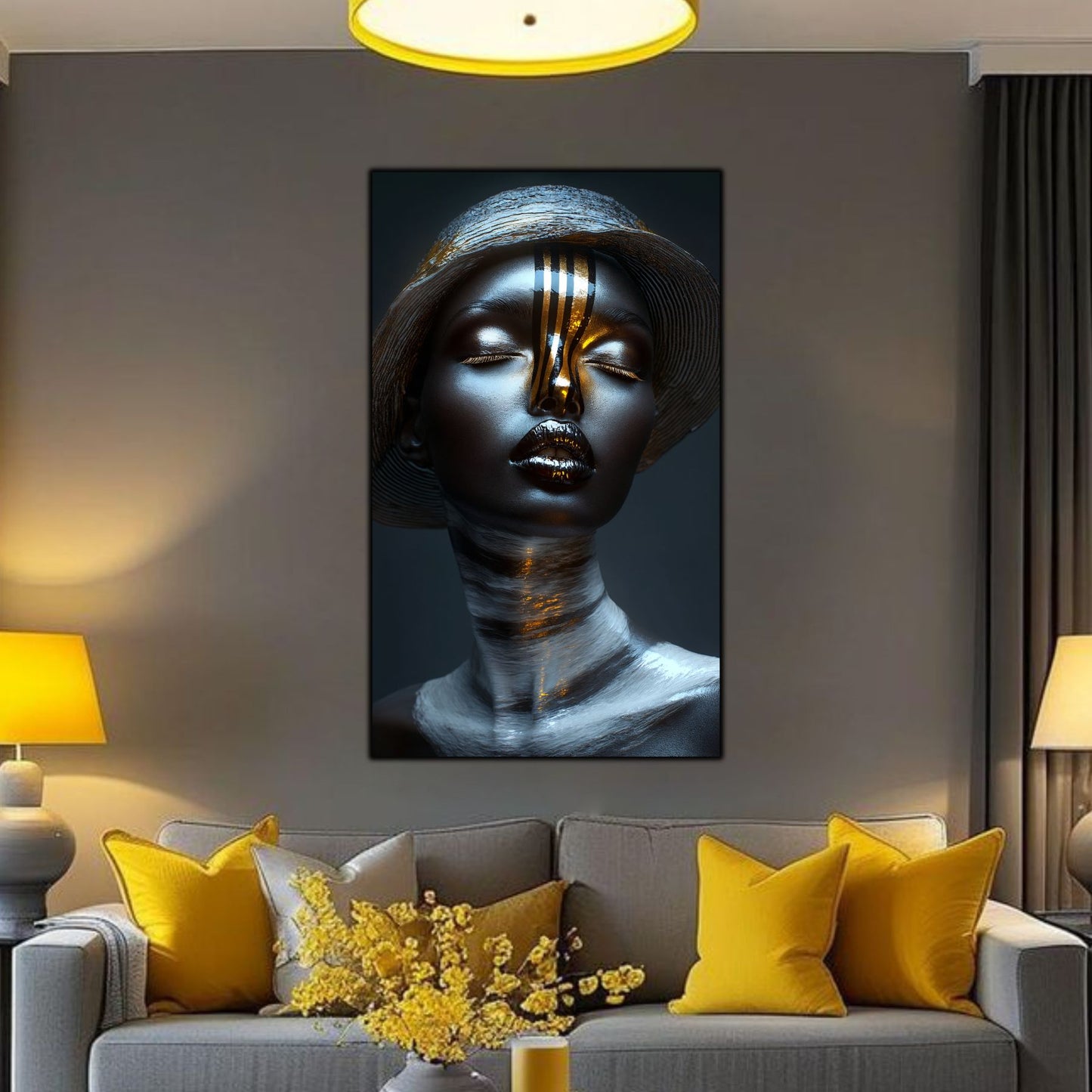 Tablou pe Sticlă Ecou de Cristal: Tăcerea Aurului Vechi | Ediție Unicat | Art-Zen Premium